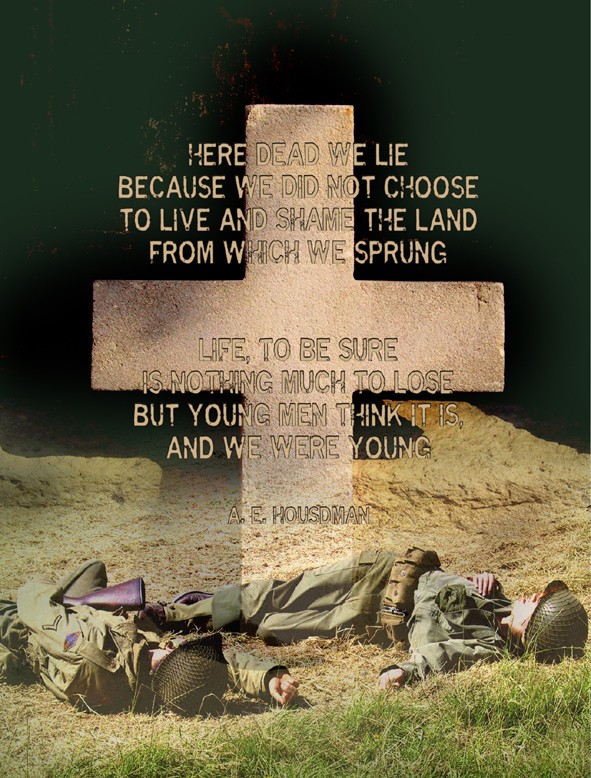 Here dead we lie